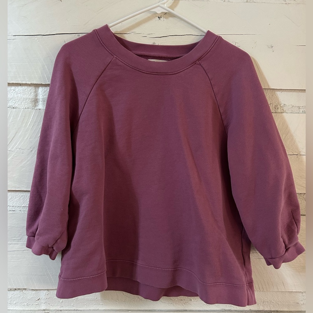 Madewell Balloon-Sleeve Sweatshirt (M) – Dusty Mauve